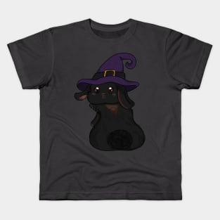 Black Rabbit Witch _ Bunniesmee Kids T-Shirt